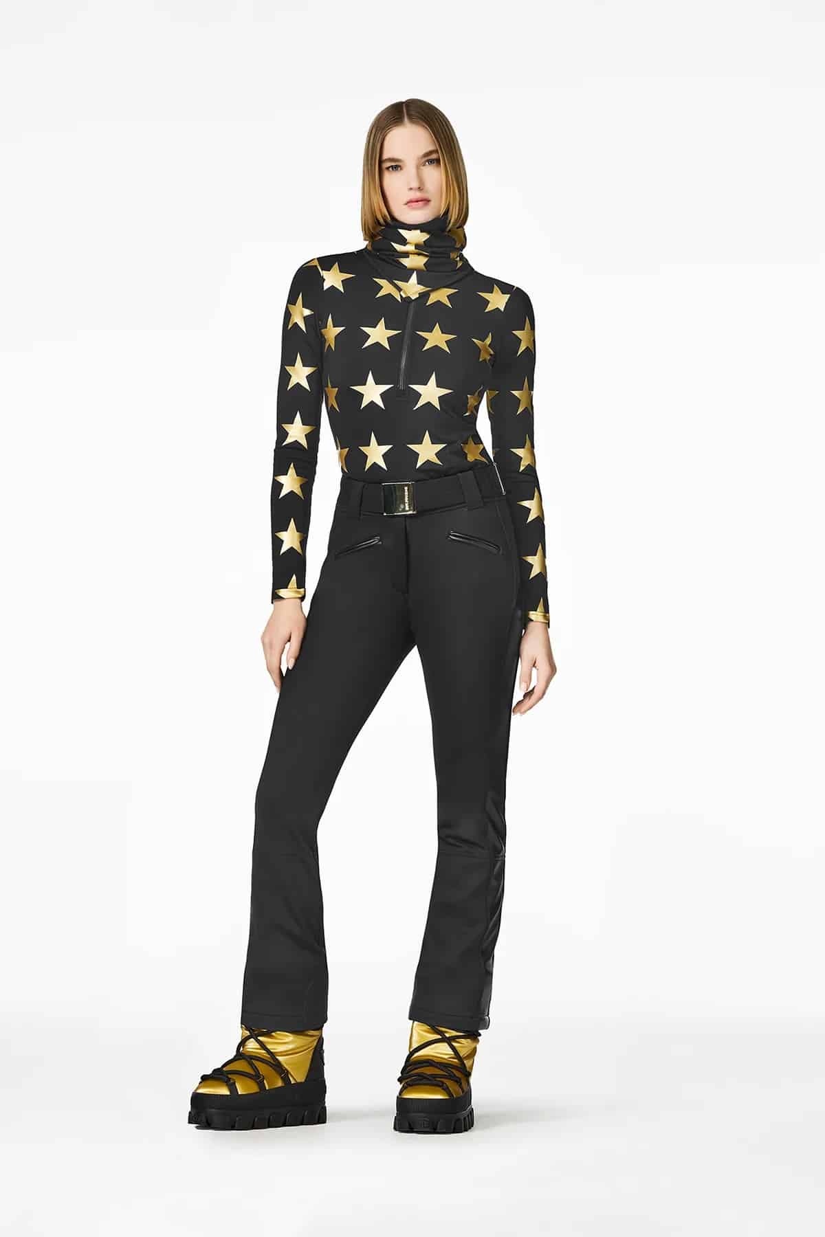 Bluză de ski Goldbergh Damă GB31420254-9001 Lunaria Black-Gold