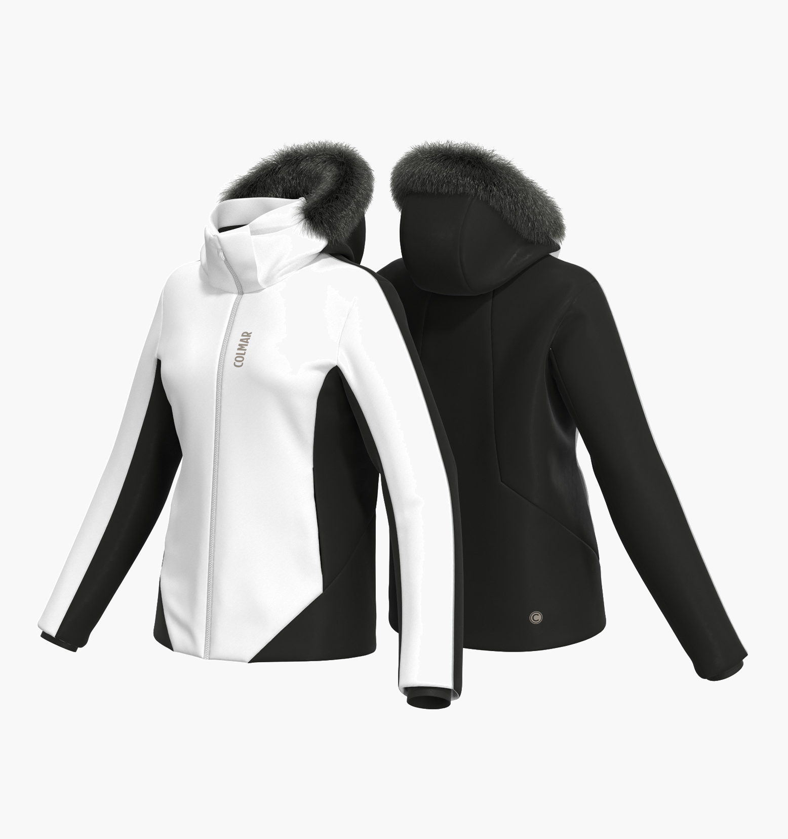 Geacă de ski Colmar Damă 2902F-01A Yin&Yang White-Black
